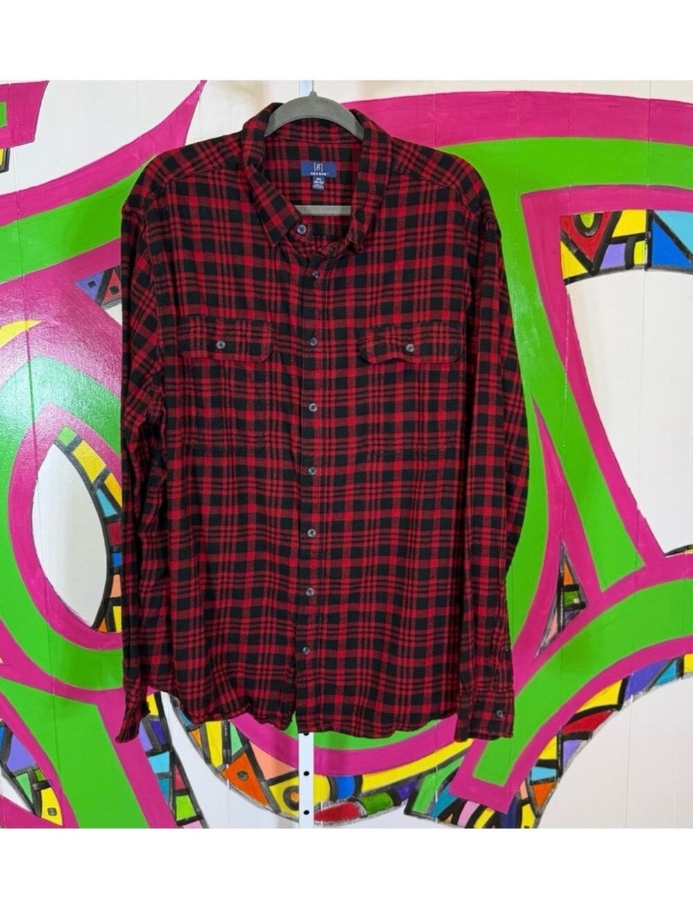 George. Plaid Flannel Button Up Shirt. Size 2XL. New condition!